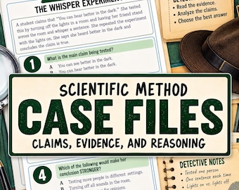 Claim Evidence Reasoning Activity, CER Science Printable, Critical Thinking Activity