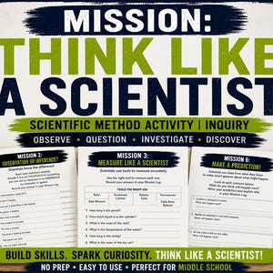 Science Stations Activity | Scientific Method 6th Grade STEM Centers (Digital Download)