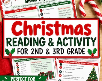 Christmas Reading Activities 2nd & 3rd Grade | Holiday Literacy PDF