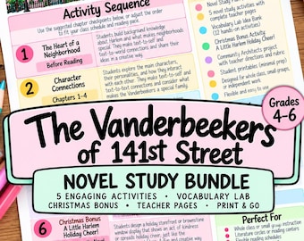 The Vanderbeekers of 141st Street Novel Study, Creative Book Activities, Grades 4-6