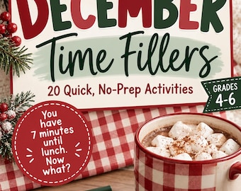 December Activities for Kids | Early Finishers & Morning Work | No Prep Holiday Activities Grades 4-6
