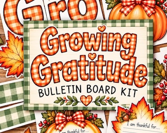 Thanksgiving Bulletin Board Kit | Growing Gratitude Fall Classroom Decor