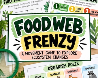 Food Web Game, Ecosystem Activity, Interactive Science Movement Game, Grades 4–6