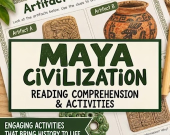 Maya Civilization Reading Comprehension Activities | Ancient Mayan History Unit