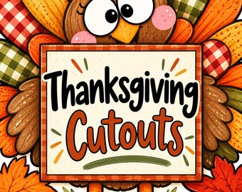 Thanksgiving Classroom Cutouts Printable | Cute Fall Bulletin Board Decor