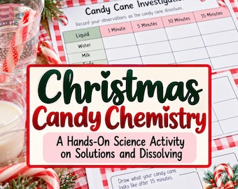 Christmas Science Experiment | Candy Cane Dissolving Activity | Holiday STEM