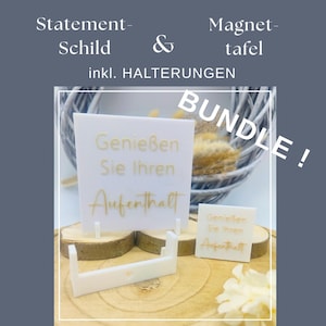 3D-printbestand incl. licentie | BUNDEL | Tekstbord + magneet | incl. bevestigingsmateriaal | Tekst voor badkamer/gastentoilet | Grappig | Decoratie