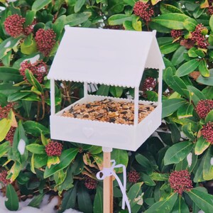 3D print file for bird feeder | printable in one piece | bundle of 2 variants | garden stake & hanging | STL 3MF | commercial license included image 3