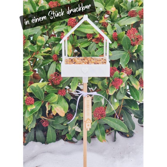3D Druck Datei Vogelfutterhaus | in einem Stück druckbar | Bundle 2 Varianten | Gartenstecker & Hängend | STL 3MF | inkl. gewerbliche Lizenz
