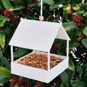 3D print file for bird feeder | printable in one piece | bundle of 2 variants | garden stake & hanging | STL 3MF | commercial license included image 2