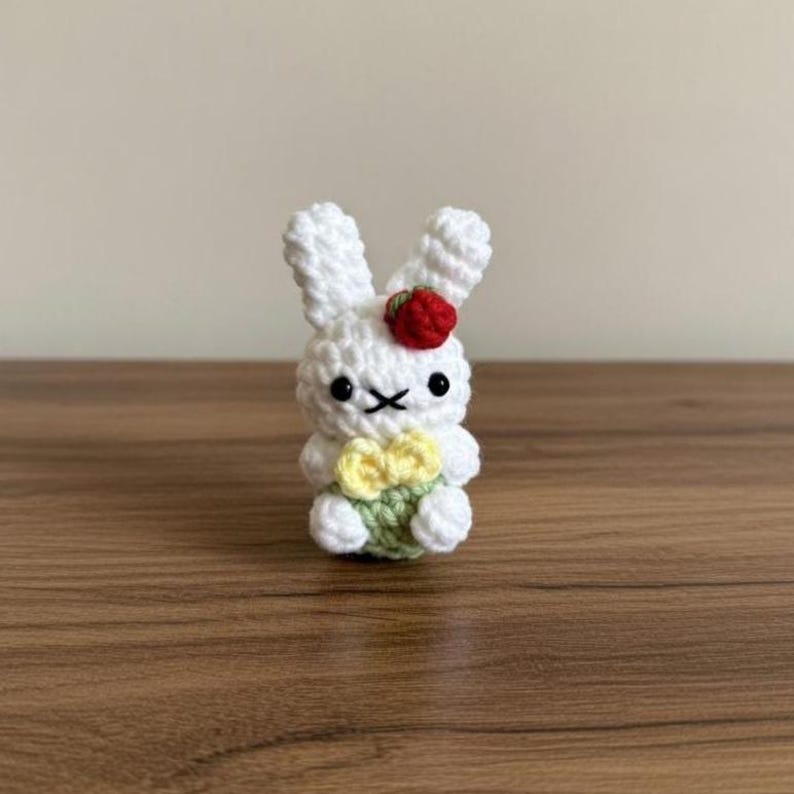 Crochet Bunny Phone Charm, Handmade Rabbit Keychain, Kawaii Plush Bunny Phone Strap, Soft Amigurumi Accessory, Small Gift for Her 6