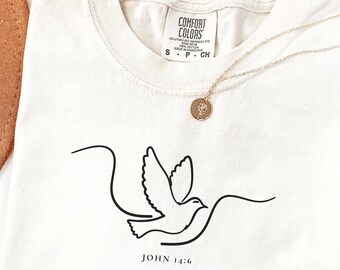 Comfort Colors Unisex Faith Shirt & Sweatshirt – John 14:6 Dove Christian Apparel