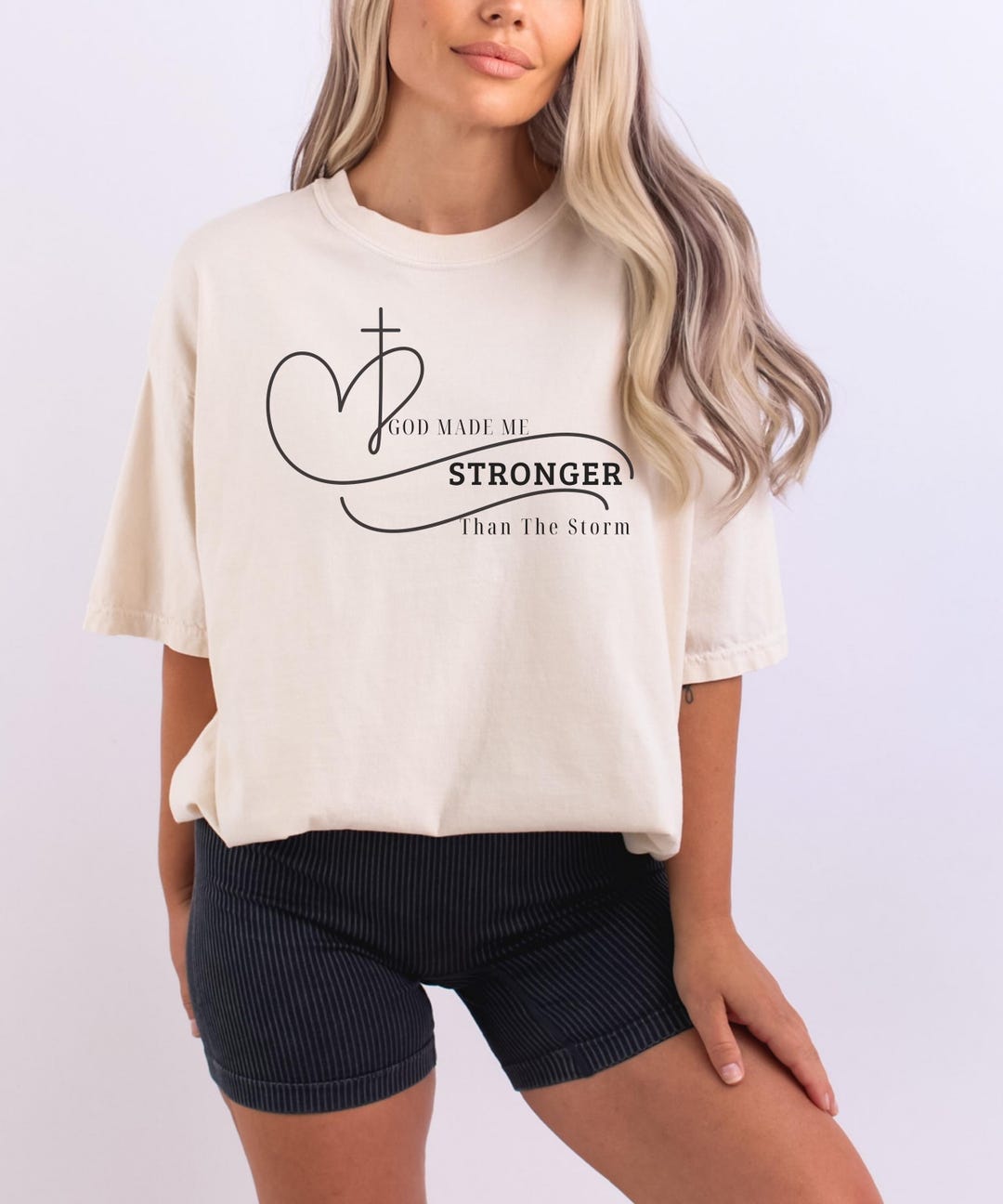 Christian Shirt God Made Me Stronger Than the Storm Comfort Colors ...