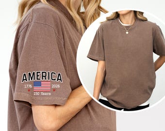 USA 250 Years Shirt 1776 2026, America Flag Tee, Patriotic Shirt, 4th of July Shirt, Unisex Minimal USA Shirt