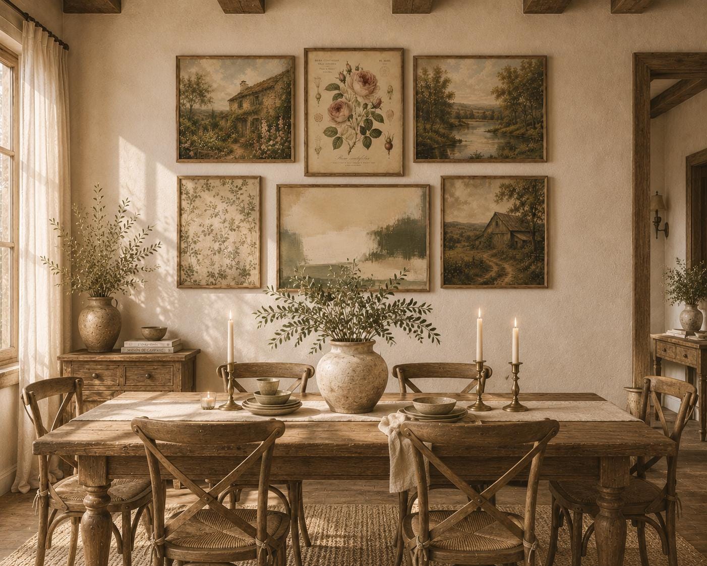 20 French Country Prints Set Wall Gallery Art Vintage Prints Rustic ...