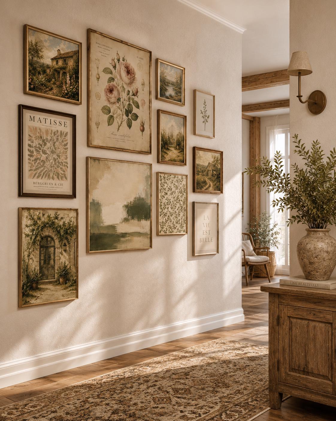 20 French Country Prints Set Wall Gallery Art Vintage Prints Rustic ...