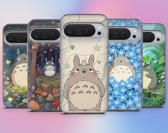 Totoro Phone Case Cute Kawaii Cover for Google Pixel 10A, 10Pro, 10Pro XL, 9, 9A, 9Pro, 8, 7, Samsung A56, S26, S25, A16, iPhone 17e, 16
