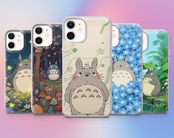 Totoro Phone Case Cute Ghibli Cover for iPhone 17Pro Max, 17e, 16, 15, 14, 13, 12, Samsung S26, A56, S25, S24, A16, Pixel 10, 10Pro, 9