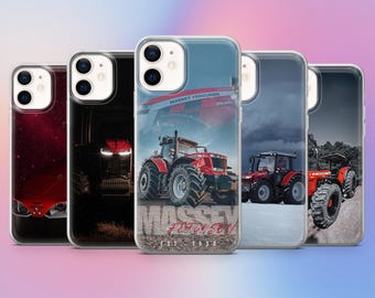 Coque pour téléphone portable Massey Ferguson Farmer Tractor pour iPhone 17Pro, 17, 16, 15, 14, 13, 12, Samsung S26, A56, S25, S24, A16, Pixel 10, 10Pro