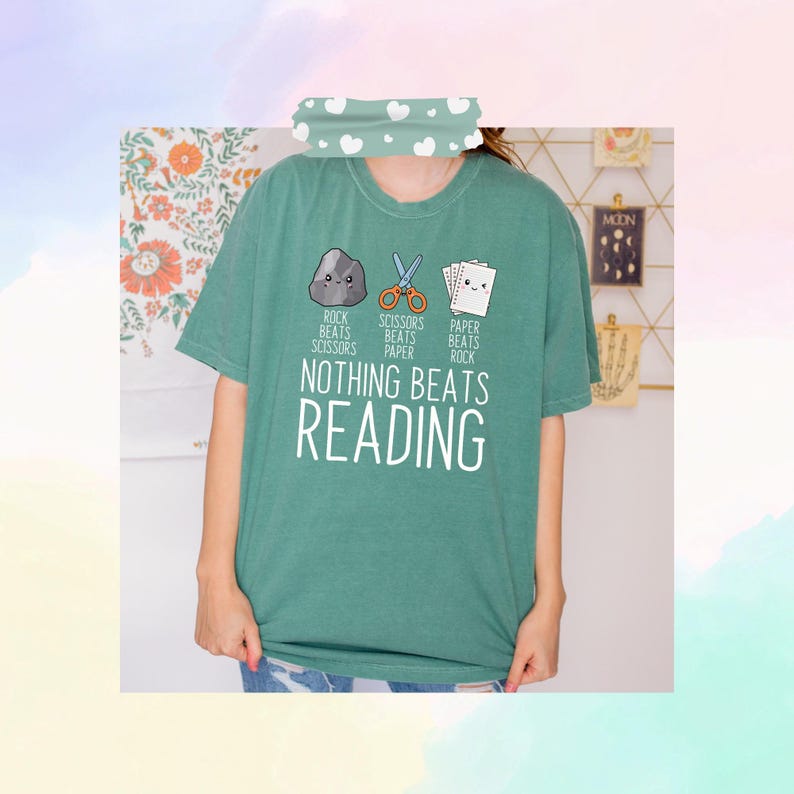 Nothing Beats Reading png, Rock Paper Scissors png, Funny Book Lovers png, Kawaii Read Across, Librarian png, Literacy Teacher png, Bookworm