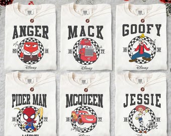 Disney Characters PNG, Mickey Friends Pixar Family Design, Disneyland Trip 2026 PNG, Disney World Vacation Shirt PNG