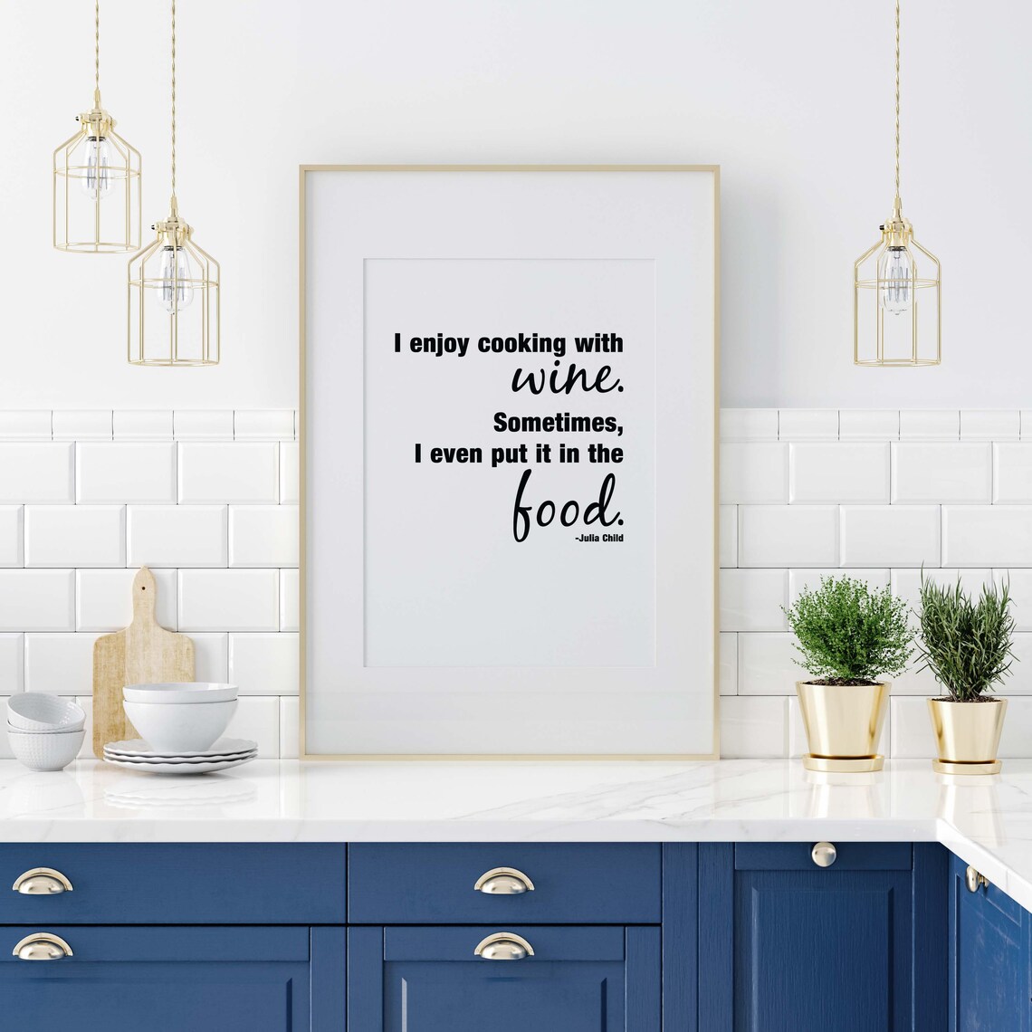 Cooking with Wine Julia Child Quote Wine Art Printable Etsy