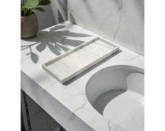 Silicone Bathroom Tray | Modern Vanity Sink Organizer