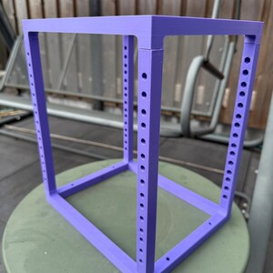 Modular 10 Inch Mini Rack Frame Mount 3U to 7U – 3D Printed PETG – Stackable Desktop Rack for Homelab, Server, and AV Purple