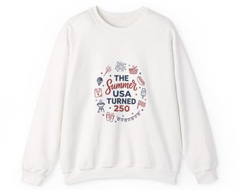 Vintage Americana 4th of July Crewneck Sweatshirt | stars & florals, red white blue
