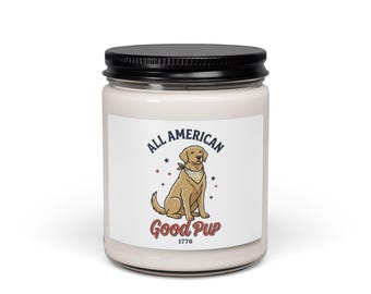 All American Good Pup Candle, 4th of July Vintage Americana | Soy 9oz