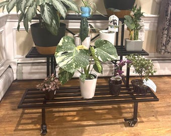 Soporte metálico con ruedas para macetas pesadas, para interior y exterior