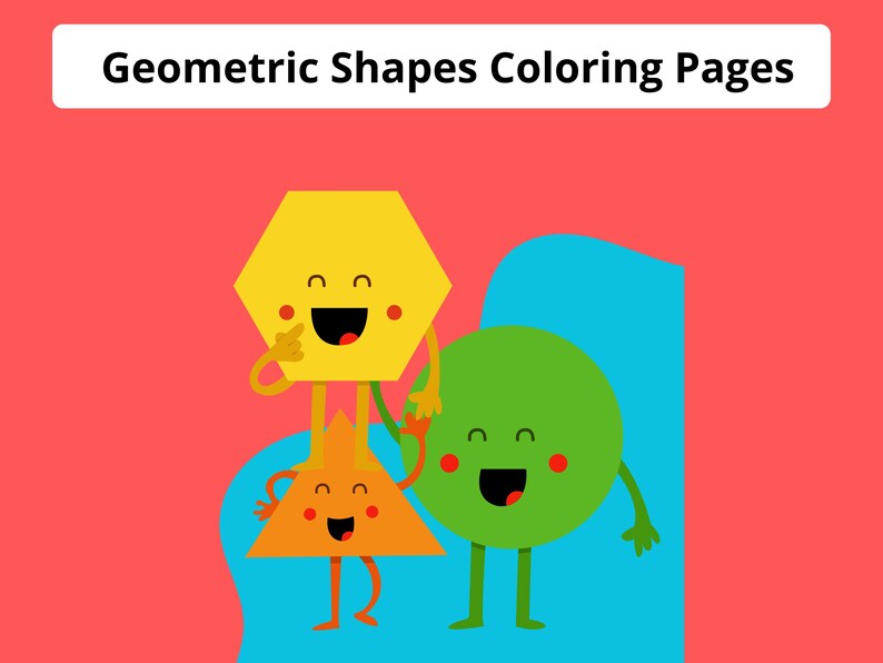 Geometric Shapes Coloring Pages for Kids, Preschool Learning Printable ...