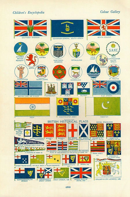 WORLD FLAGS PRINT 1950s 6968 Illustrations Lithograph Paper - Etsy