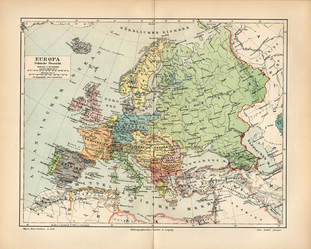 German Map Of Europe - Il 1080xN.4199172670 Suut