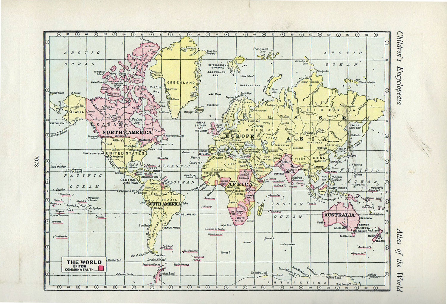 1950 World Map With Countries