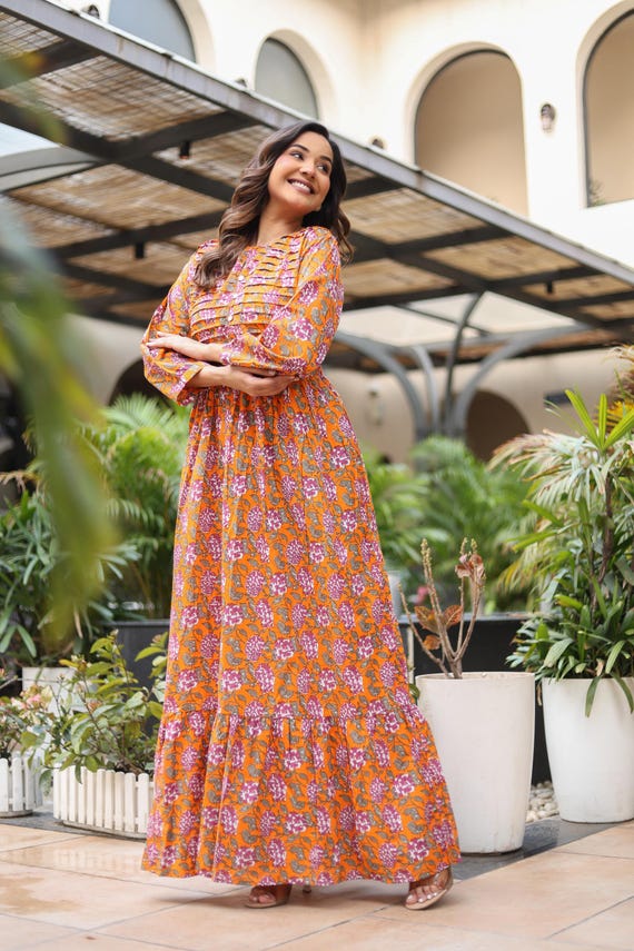 heart print maxi dress Betty