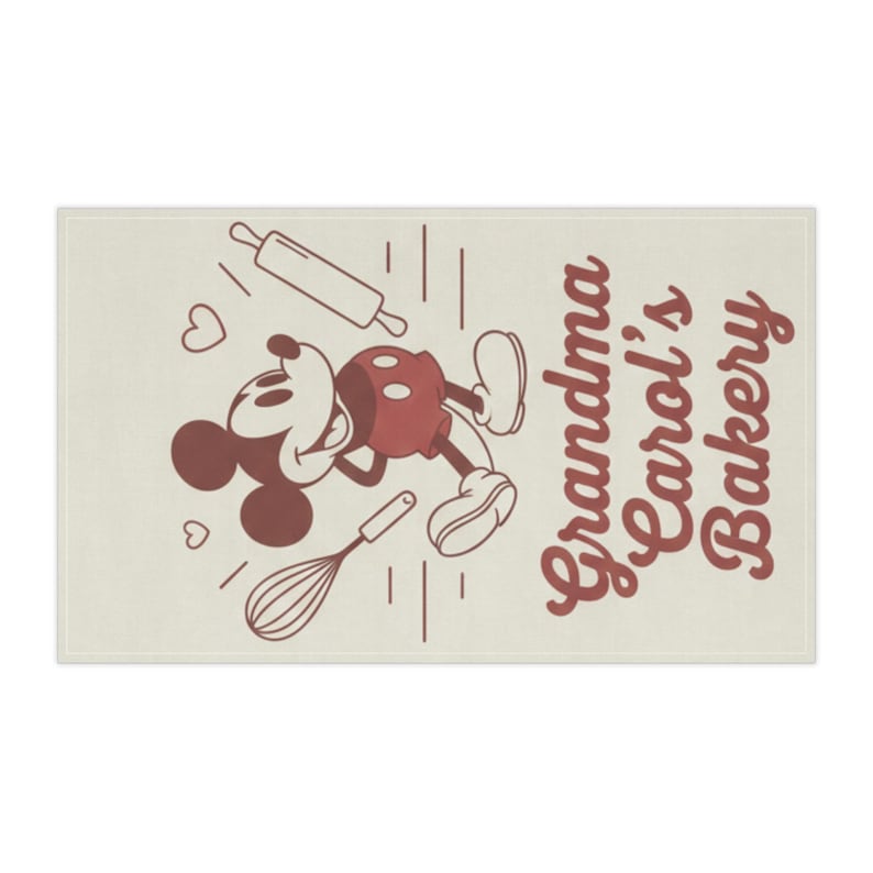 Toalla de cocina de Mickey Mouse para la abuela, decoración de cocina personalizada de Disney, toalla de cocina de Mickey para hornear, regalo personalizado de Disney para la abuela imagen 5