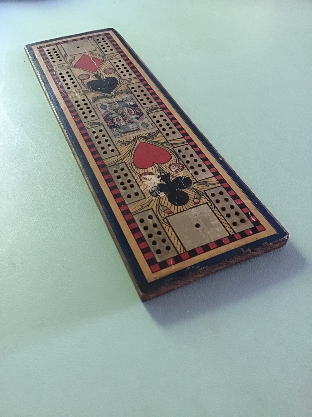 Vintage Victorian Cribbage Board Etsy