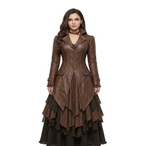 womens brown leather dress Dalydress Cardigan main image 1