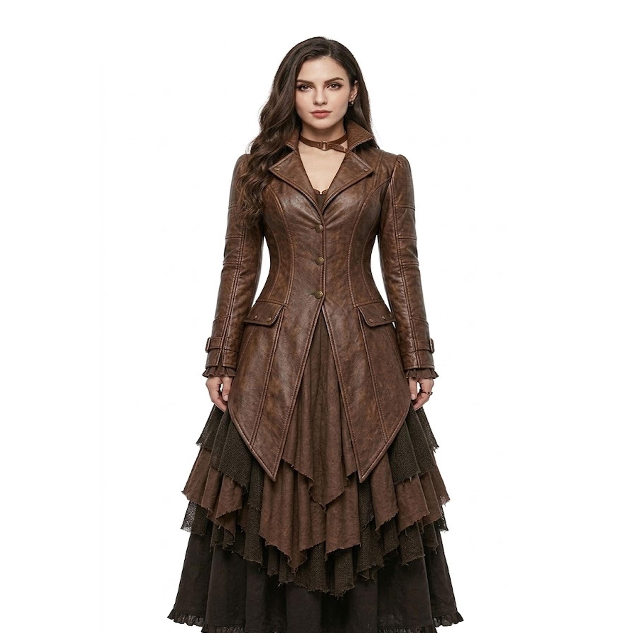 Brown Faux Leather Dress - Etsy