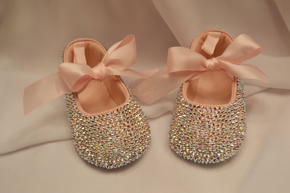 blinged out baby shoes