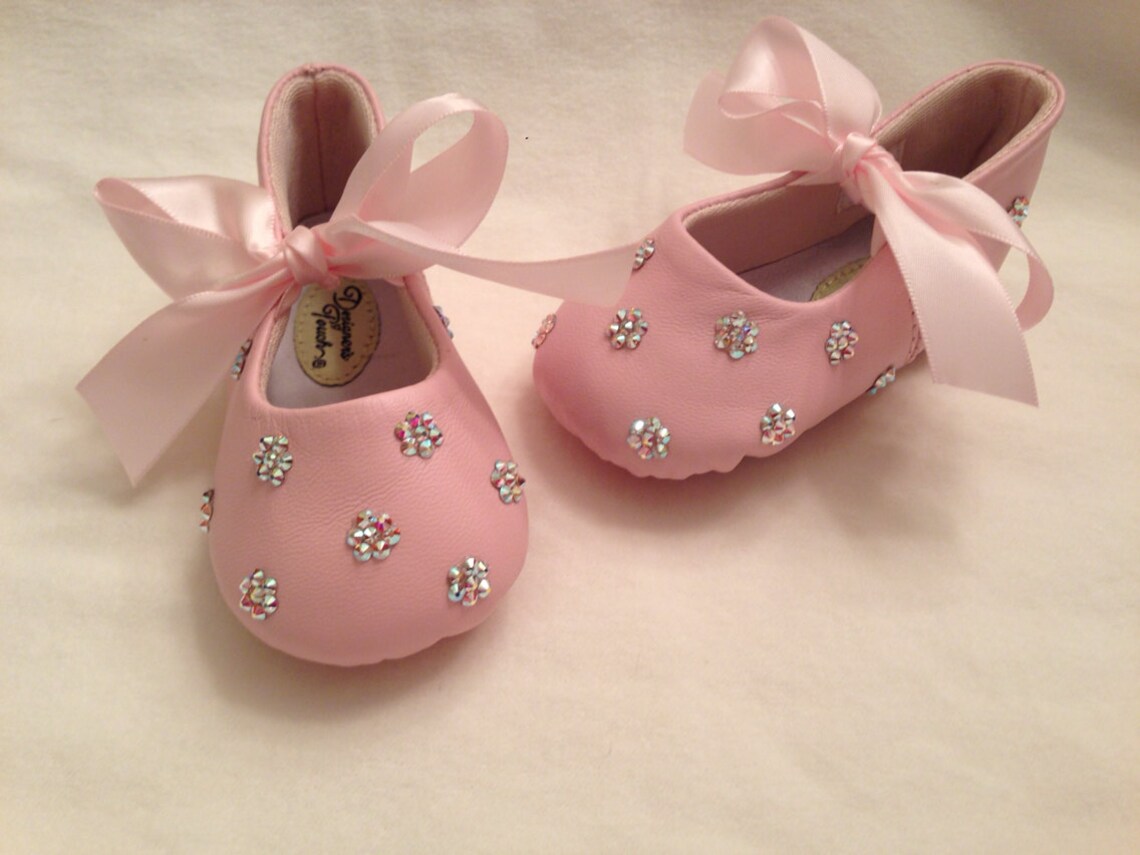 Baby Rhinestone Shoes many colors Swarovski Crystal leather Etsy