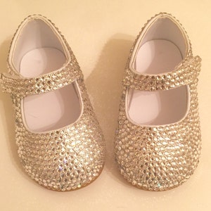 rhinestone flower girl shoes