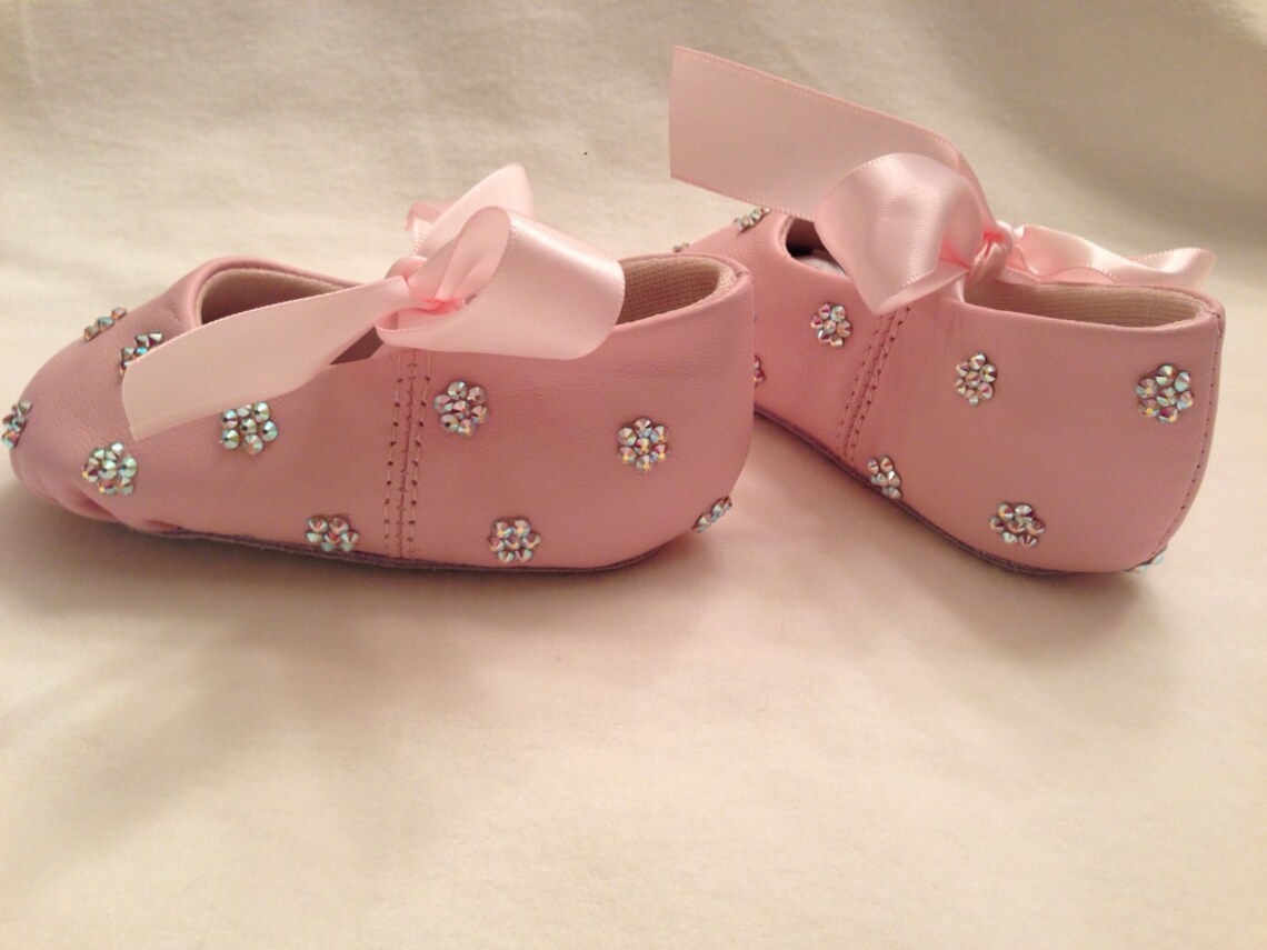 Baby Rhinestone Shoes many colors Swarovski Crystal leather Etsy