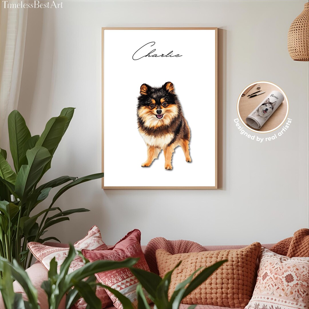 Custom Watercolor Pet Portrait | Dog & Cat Memorial Art (digital or ...