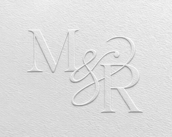 Custom Monogram Wedding Embosser -Wedding Initial Monogram Metal Seal Stamp, Wedding Stationery, Wedding Envelop Embosser, Logo Stamp