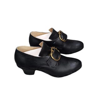 Fugawee Colonial Leather Shoes Historical Reenactment Made USA Size 6.5D Reenactment Womens Colonial Shoes - Etsy main image 2
