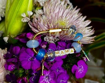 Blue Mama Keychain Bag Charm