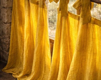 Custom Double Muslin Curtain, 100% Cotton Gauze Panel, Boho Farmhouse Drape, Kitchen Curtain