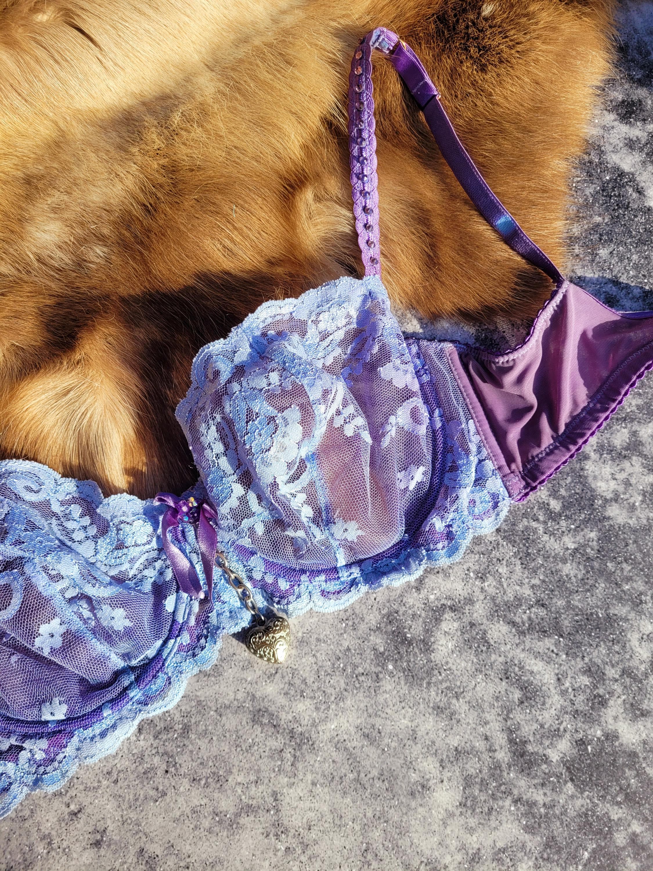 Ensemble Lingerie Honey Birdette Kukuro Rose 34B - Soutien-gorge Push-up, Culotte, Bretelles - Neuf Avec Défauts